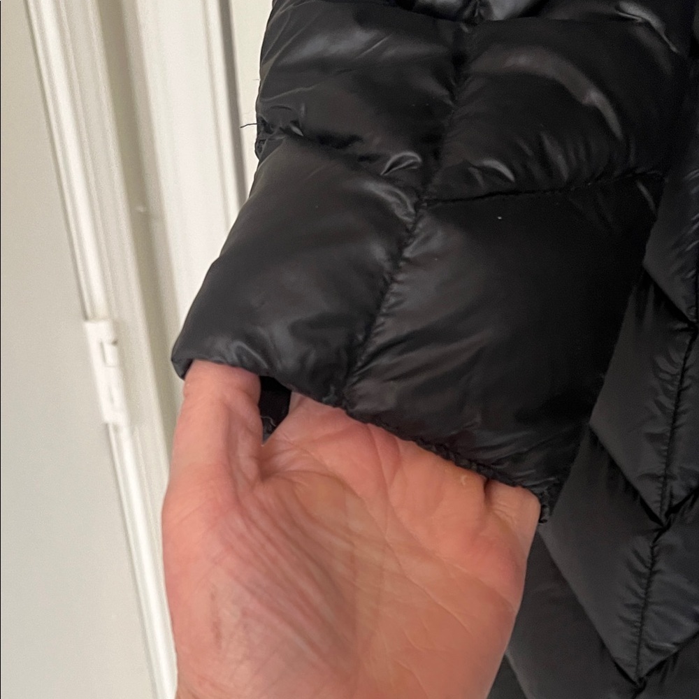 Via Spiga Black Quilted Down Fill Trench Puffer Coat L - Picture 8 of 8
